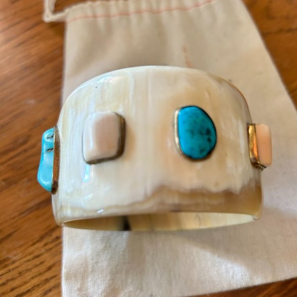 Ashely Pittman Multi-Stone Horn Bangle - Picture 2 of 6